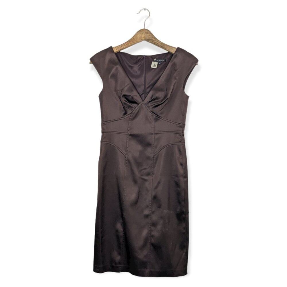 David Meister Y2K Chocolate Brown Midi Dress